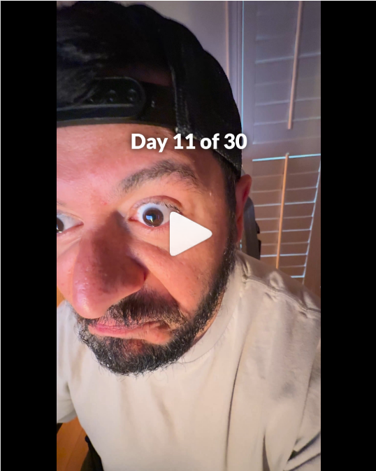 Actual frame from Matthew’s video: Creating after the workday
