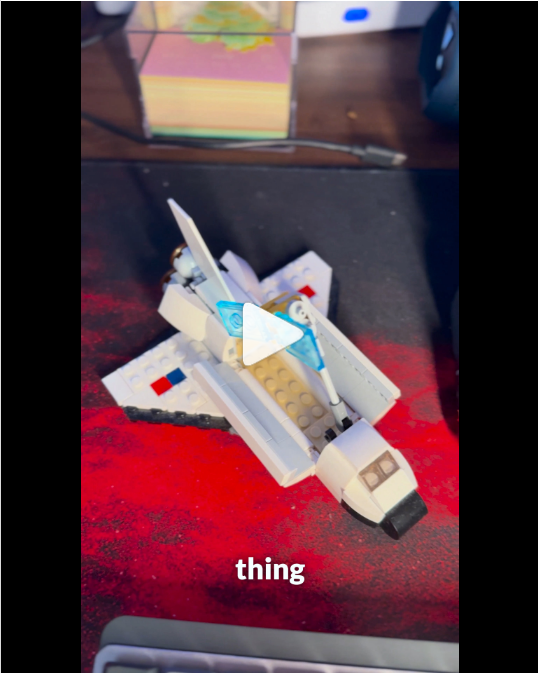 Actual frame from Matthew’s video: Sound before camera gear