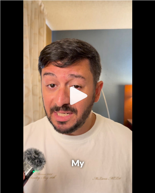 Actual frame from Matthew’s video: How I funded conference attendance