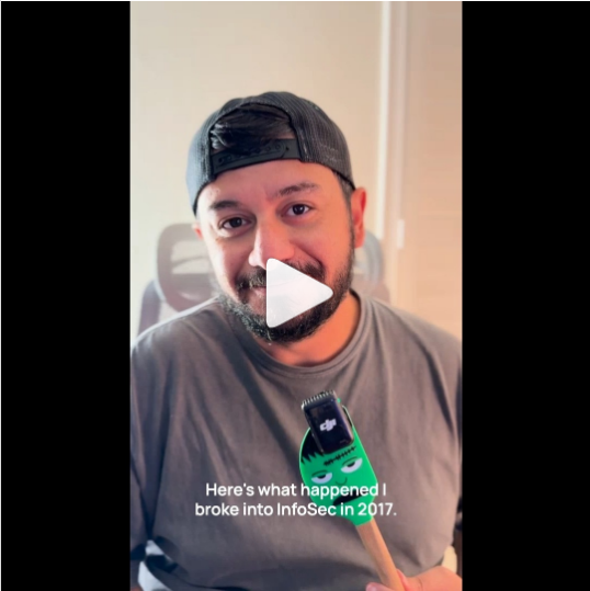 Actual frame from Matthew’s video: From aviation to cybersecurity